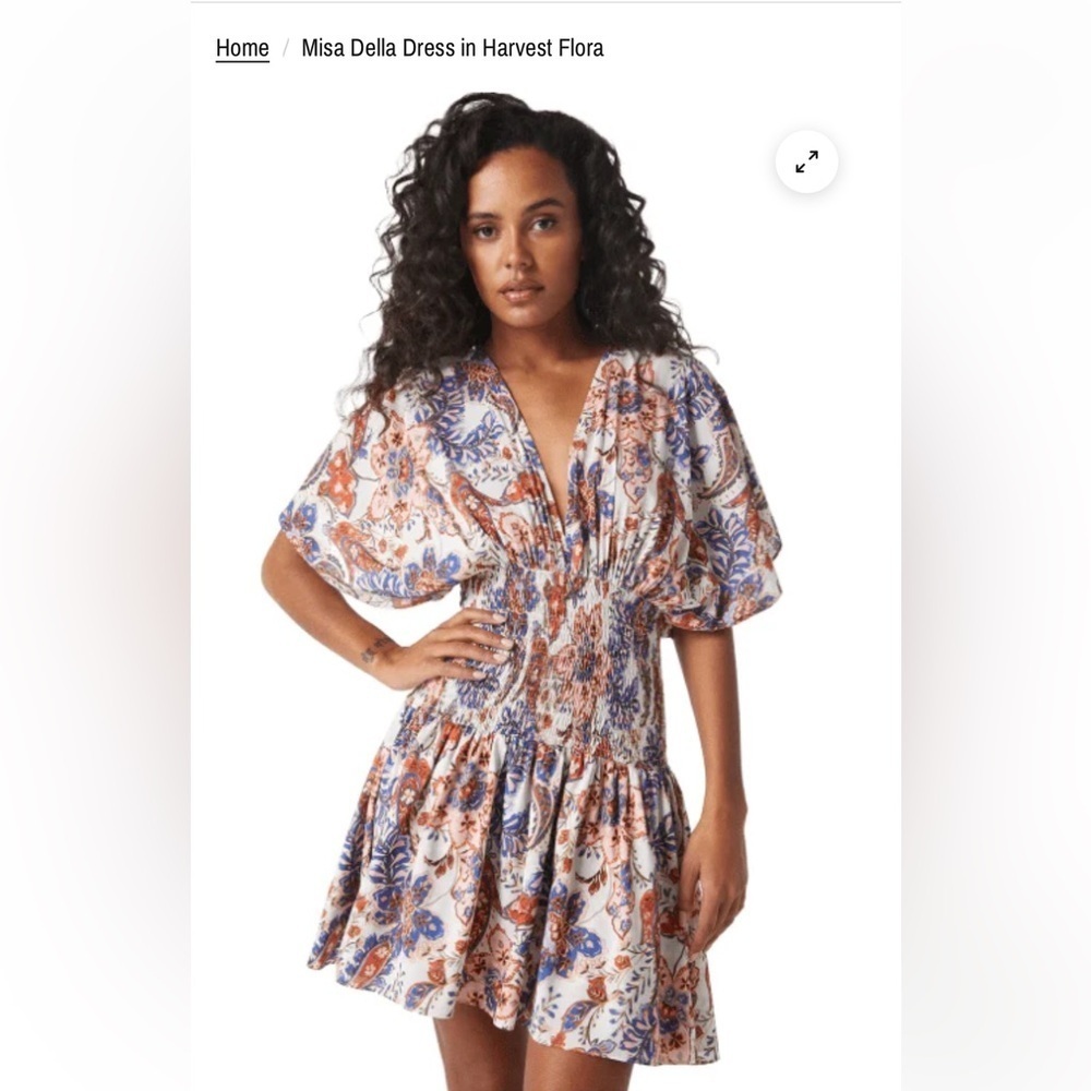 Misa Drella Floral Print mini Dress - Picture 2 of 10